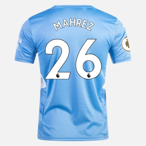 Billiga Fotbollströjor Manchester City Riyad Mahrez 26 Hemma tröja 2021/22 – Kortärmad