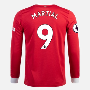 Billiga Fotbollströjor Manchester United Anthony Martial 9 Hemma tröja 2021/22 – Långärmad