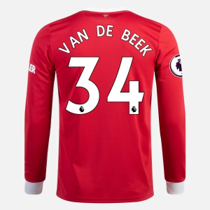 Billiga Fotbollströjor Manchester United Donny Van de Beek 34 2021/22 – Långärmad