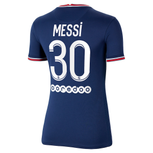 Billiga Fotbollströjor Paris Saint Germain PSG Lionel Messi 30 Jordan Brand Dam Hemma tröja 2021/22 – Kortärmad