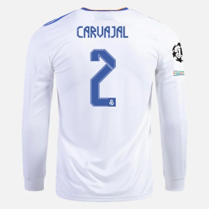 Billiga Fotbollströjor Real Madrid Dani Carvajal 2 Hemma tröja 2021/22 – Långärmad