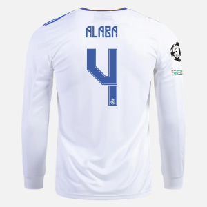 Billiga Fotbollströjor Real Madrid David Alaba 4 Hemma tröja 2021/22 – Långärmad