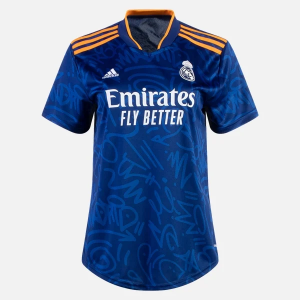 Billiga Fotbollströjor Real Madrid Dam Borta tröja  2021/22 – Kortärmad